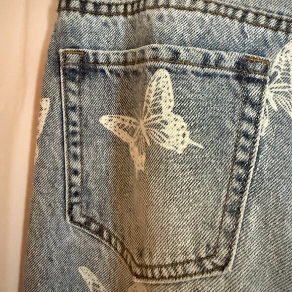 Pacsun Womens High-Rise Straight Leg Jeans Size 25 Butterfly Print Whimsigoth - Picture 13 of 13